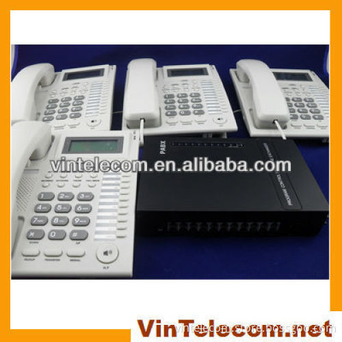 Small PBX with 2 Co. lines and 8 Ext. Vintelecom SV208 for villa